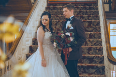 Kelsey + Mike by the Stairs