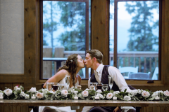 Mckenna + Justin Wedding Table Kiss