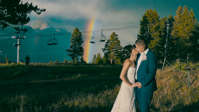 Sarah + John Rainbow Kiss